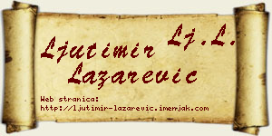 Ljutimir Lazarević vizit kartica